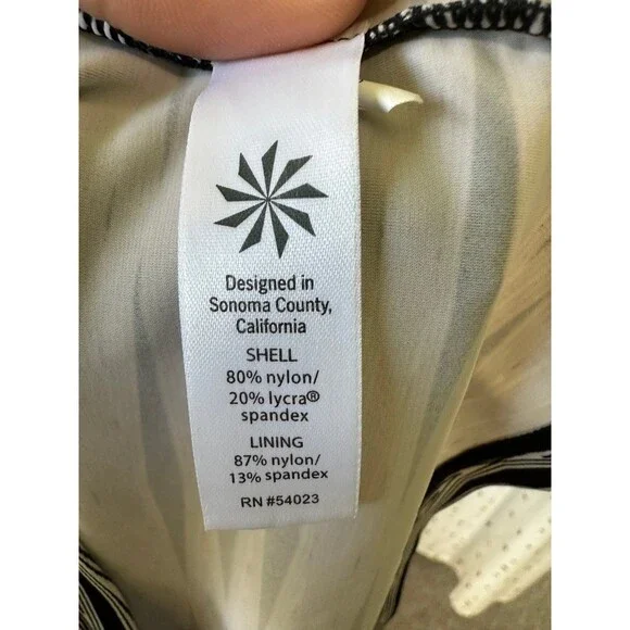 Athleta Ariel Venice Built In Padded Bra Criss Cross Backstraps Swim Dress M - Picture 7 of 9